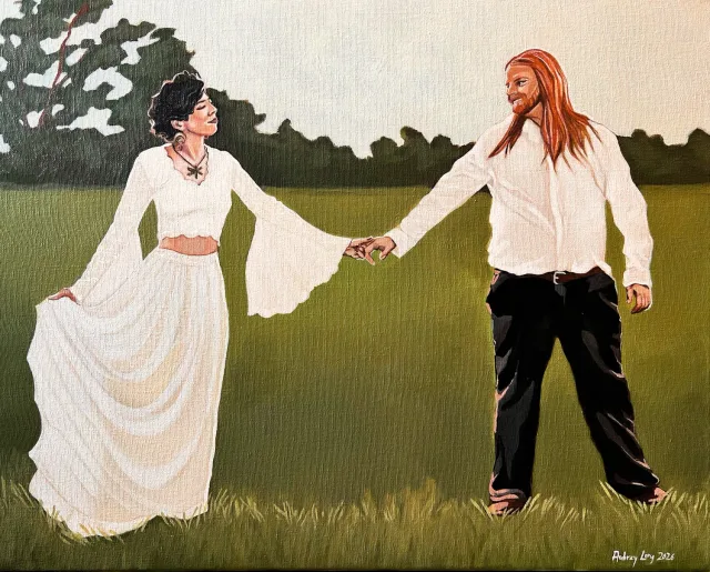 Live destination wedding painting 7
