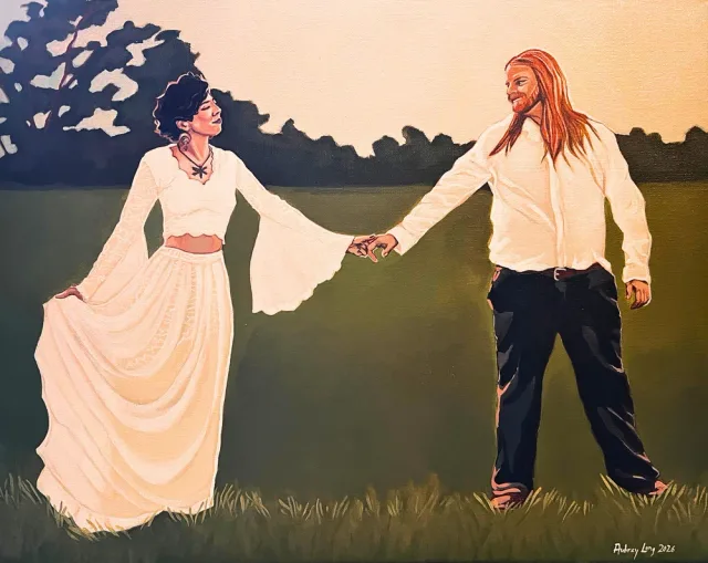 Destination wedding live painting 1