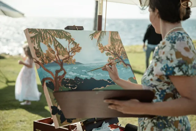Live destination wedding painting 6