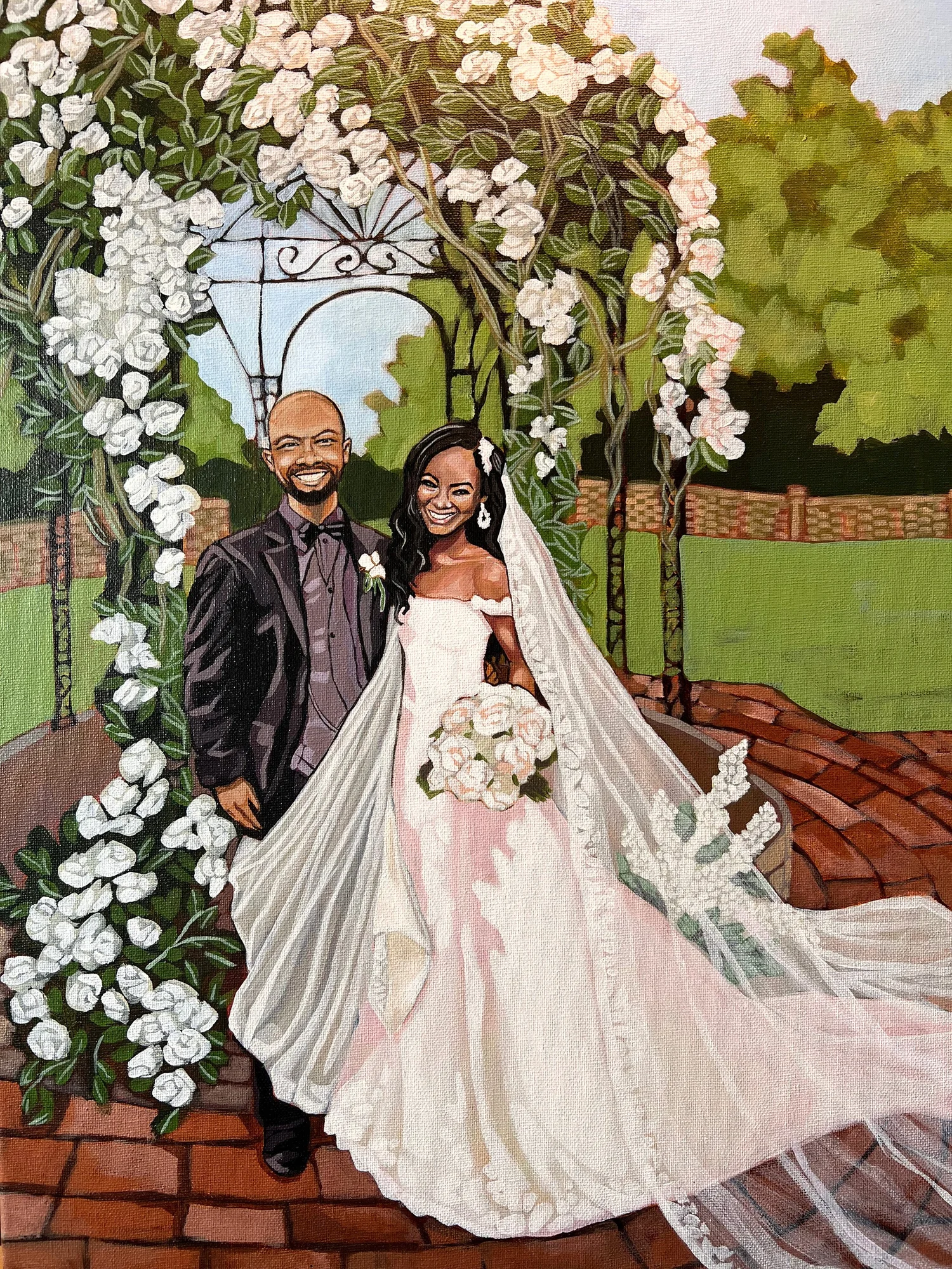 Finished wedding canvas art